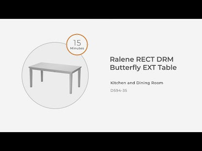 Ralene - Medium Brown - Rectangular Dining Room Butterfly Extension Table