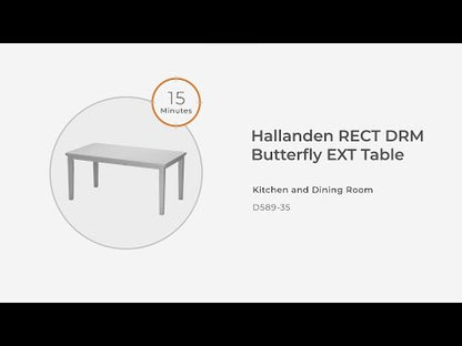 Hallanden - Gray - Rectangular Dining Room Butterfly Extension Table