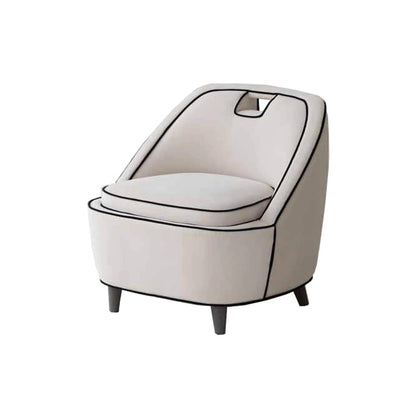 LH IMPORTS EBONY CLUB CHAIR - IVORY - RNS026-I