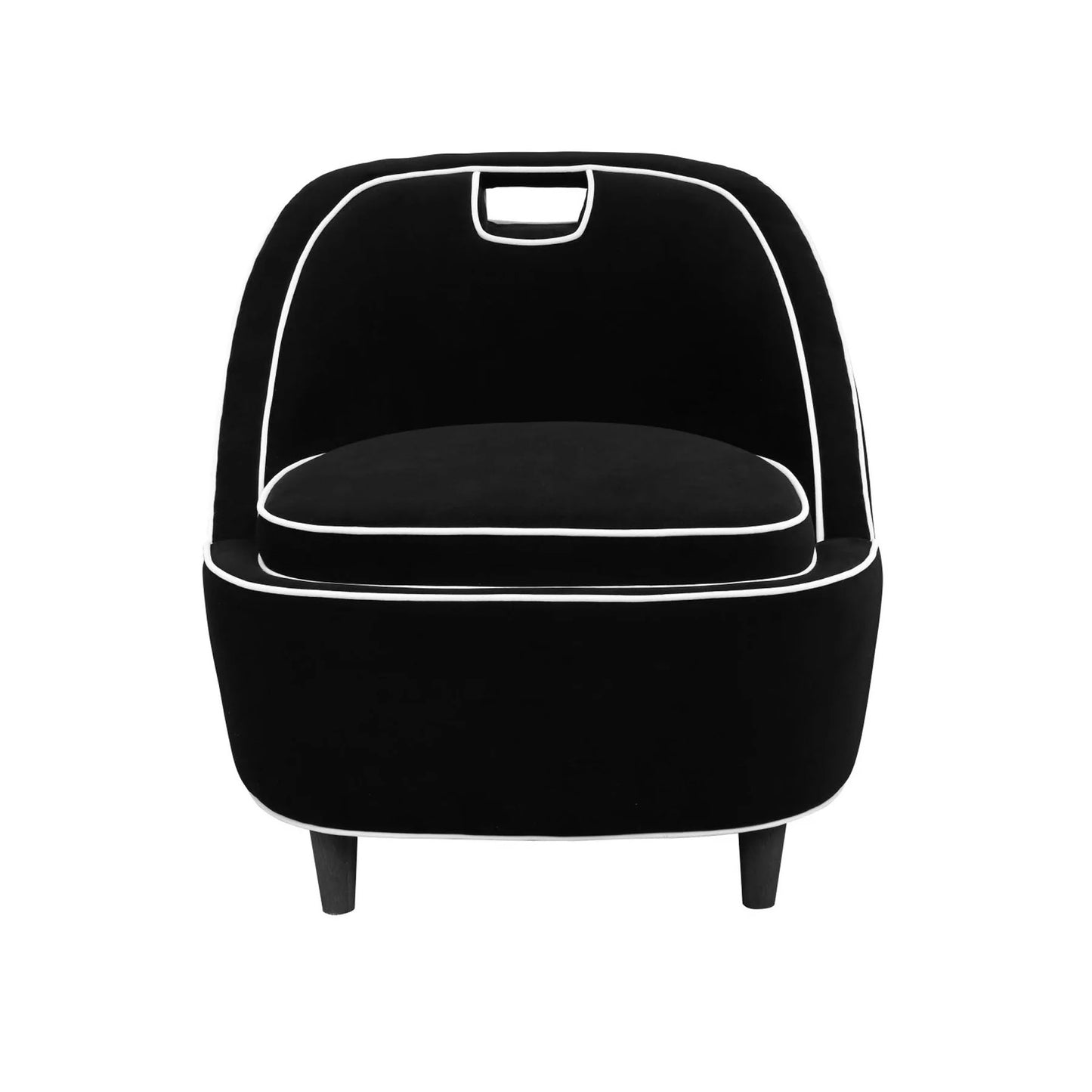 LH IMPORTS EBONY CLUB CHAIR - BLACK - RNS026