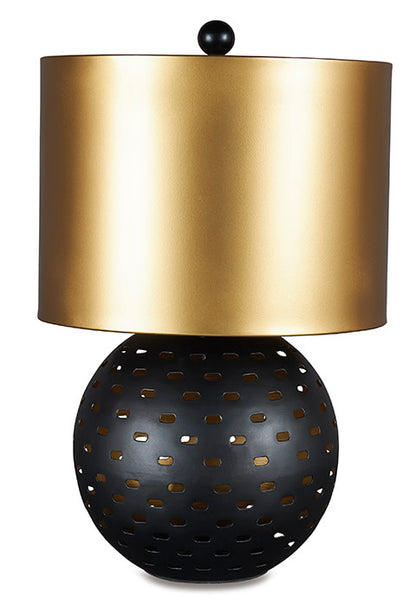 MAREIKE BLACK GOLD METAL TABLE LAMP BY ASHLEY